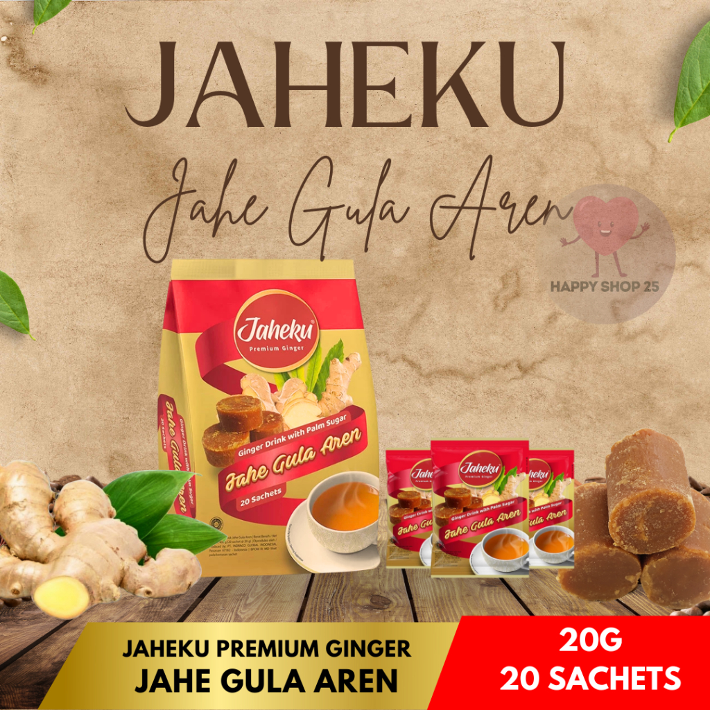 

Jaheku Jahe Gula Aren P20 (20 sachets x 20g) Minuman Jahe Gula Aren Instant