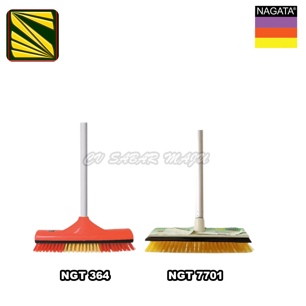 Nagata Sikat Lantai Gagang Panjang / Sikat + Wafer Air Gagang Panjang