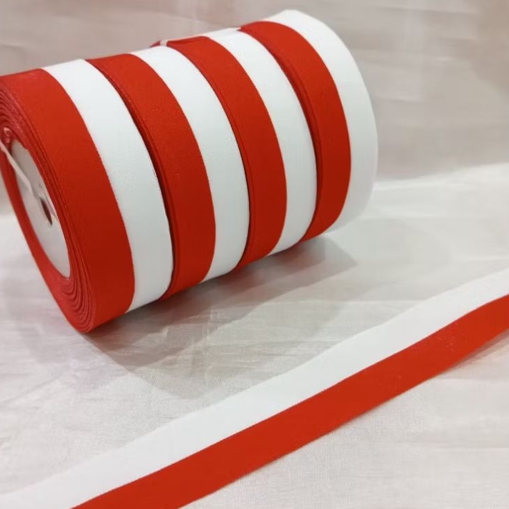 

[Rol] Pita Merah Putih Lebar 2,5Cm/Pita Merah Putih Bendera Indonesia/Pita Merah Putih