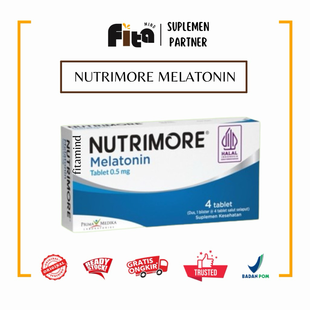 NUTRIMORE MELATONIN TABLET 0.5 SUPLEMEN KESEHATAN SUPLEMEN TIDUR
