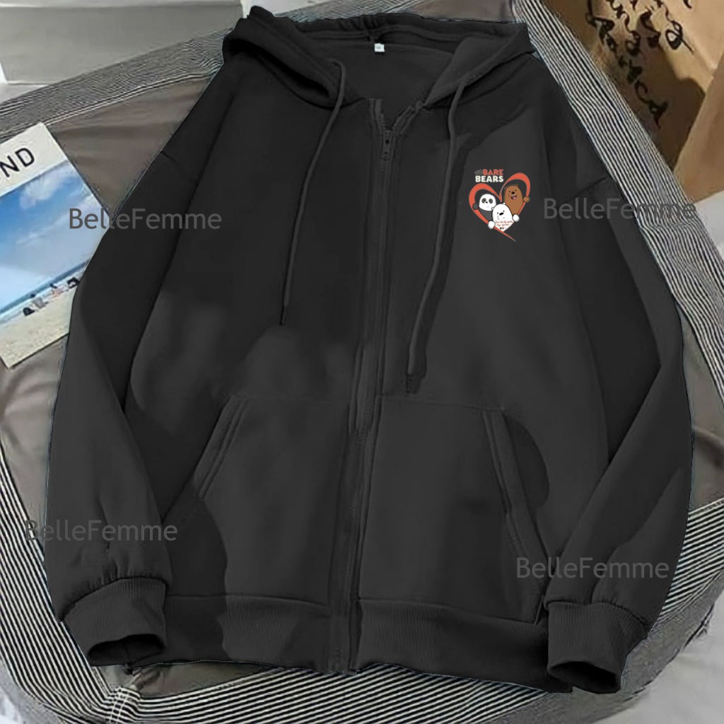 jacket we baree bears trio bear kiyowo couplean cewek cewek remaja m l xl xxl xxxl xxxxl 3xl 4xl jak