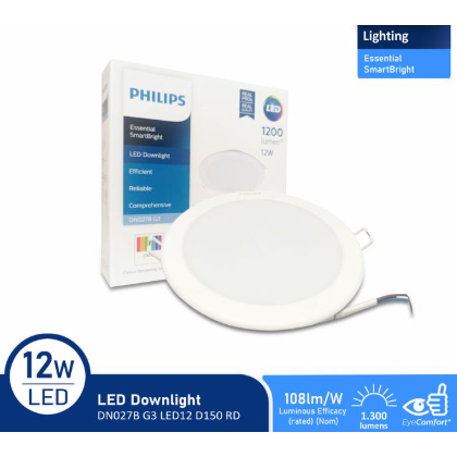 PHILIPS Essential SmartBright LED Downlight DN027B 12W