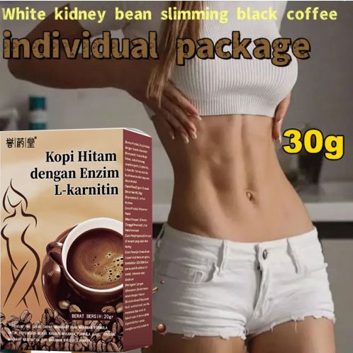 Kopi Hitamcoffee 10Tas Kopi kolagen Perut kurus tanpa rasa sakit Buat diet badan Obat penurun berat 