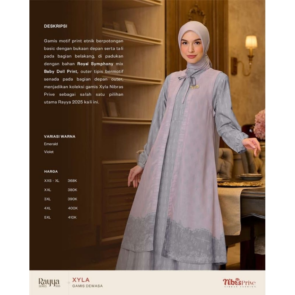 XYLA GAMIS//RAYYA SERIES 2025//XYLA GAMIS DEWASA//SARIMBIT KELUARGA