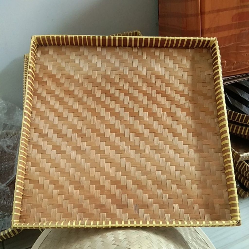 Tampah Kotak 35 X 35 Tampah Bambu Kotak