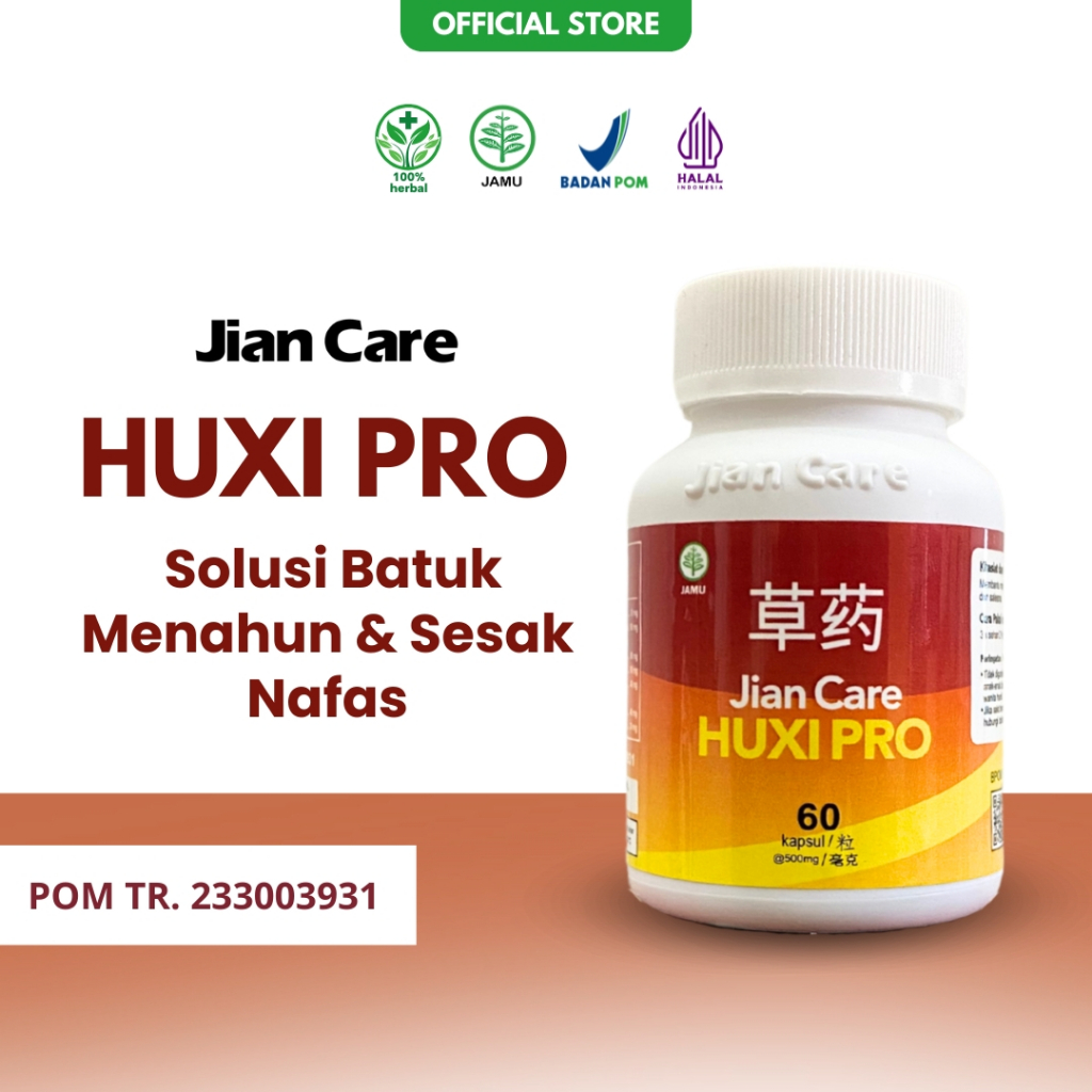 Jian Care HuxiPro - Obat Herbal Cina Bantu Atasi Batuk Menahun & Sesak Nafas - Terdaftar BPOM