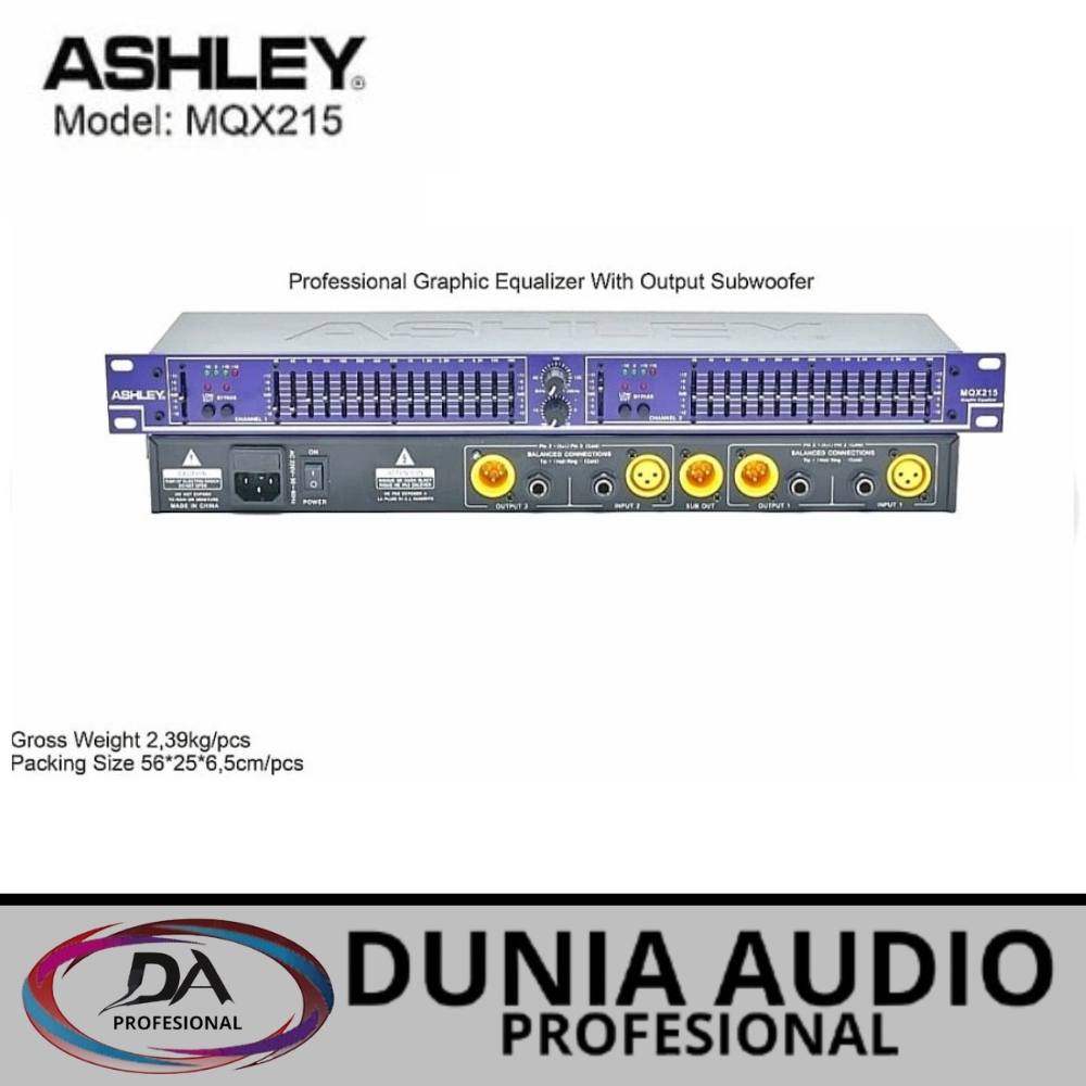 EQUALIZER ASHLEY MQX215 ( 2 x 15 CHANNEL ) ORIGINAL