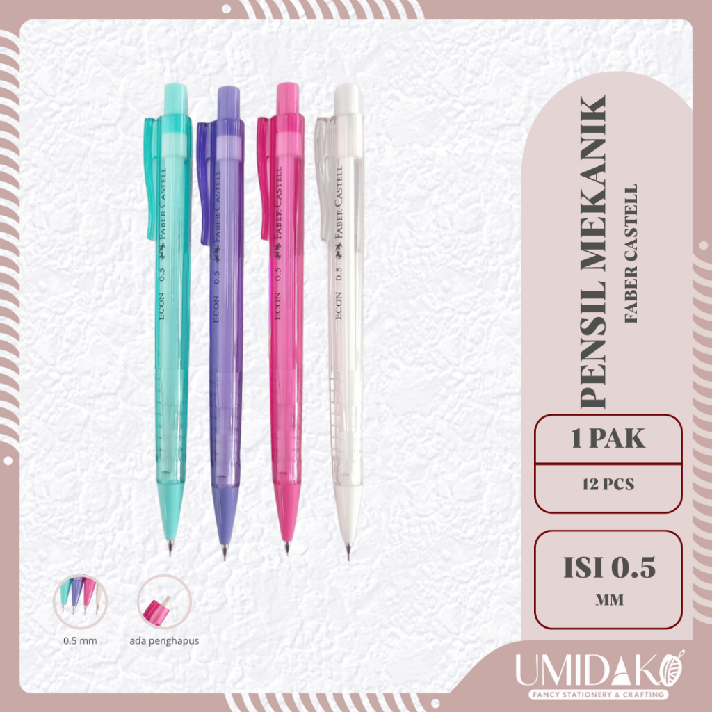 

[UMIDAKO] PENSIL ISI | PENSIL MEKANIK | PENSIL ISI 0,5 MM FABER CASTELL ECON