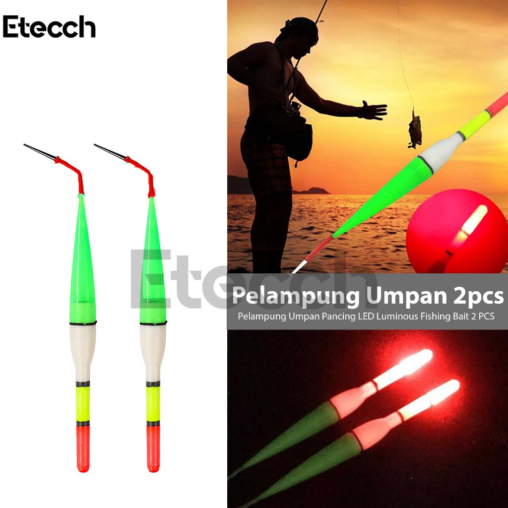 Pelampung Umpan Pancing LED Luminous Fishing Bait 2 PCS
