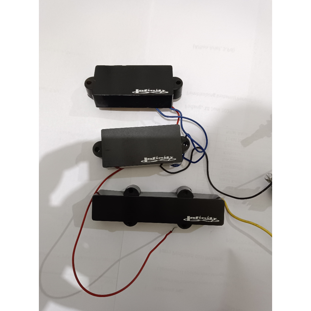 Pickup Bass PJ Copotan Pickup Bass Aria Pro Korea Premium, full set sama wiring