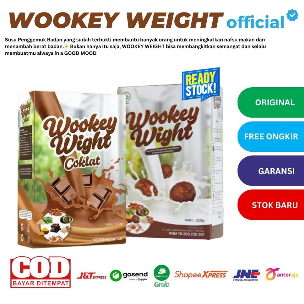 

Wookey Weight Susu Penambah Berat Badan 220gr wookey wight original rasa coklat