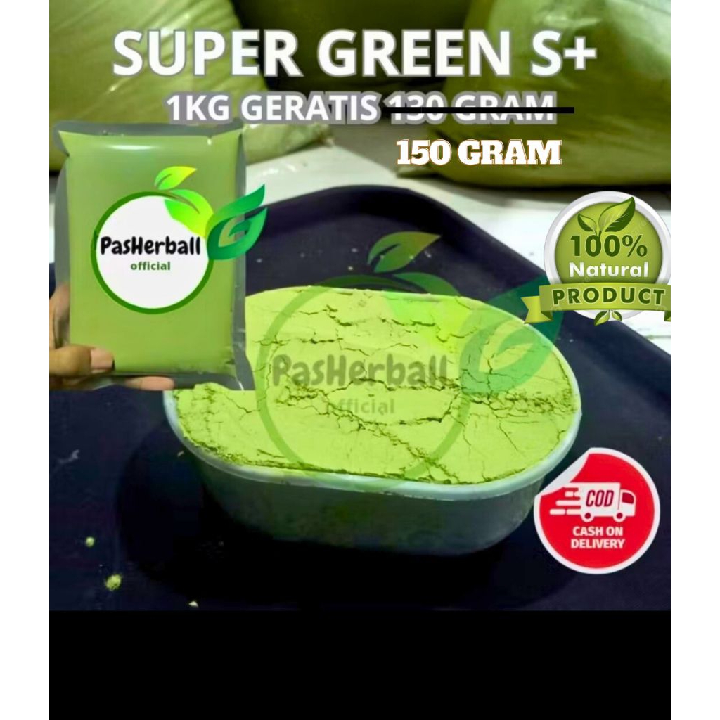 

1KG BONUS 150 GRAM sgreen S+ Borneo Sgreen A+ Borneo bubuk purliiu kalimantan