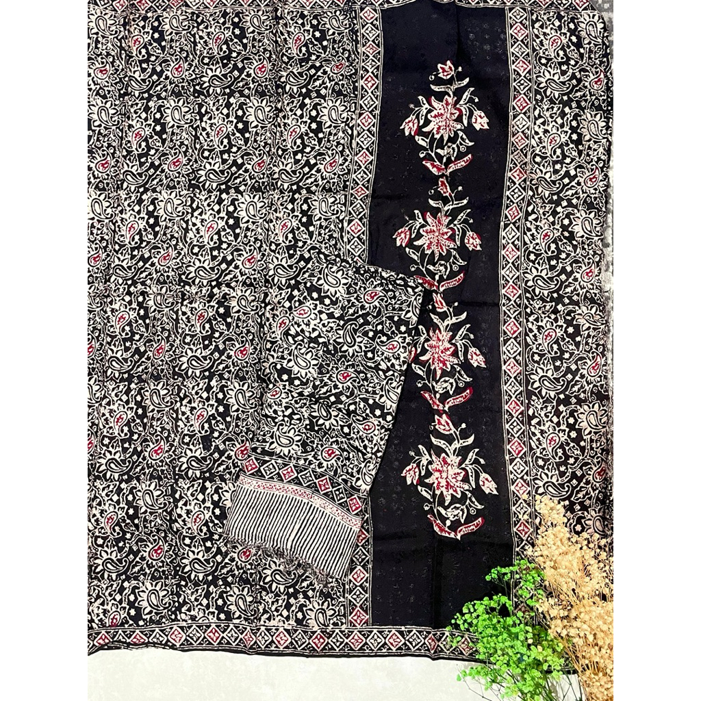 kain batik cap viscose stelan sarung pangko encim set selendang viscose