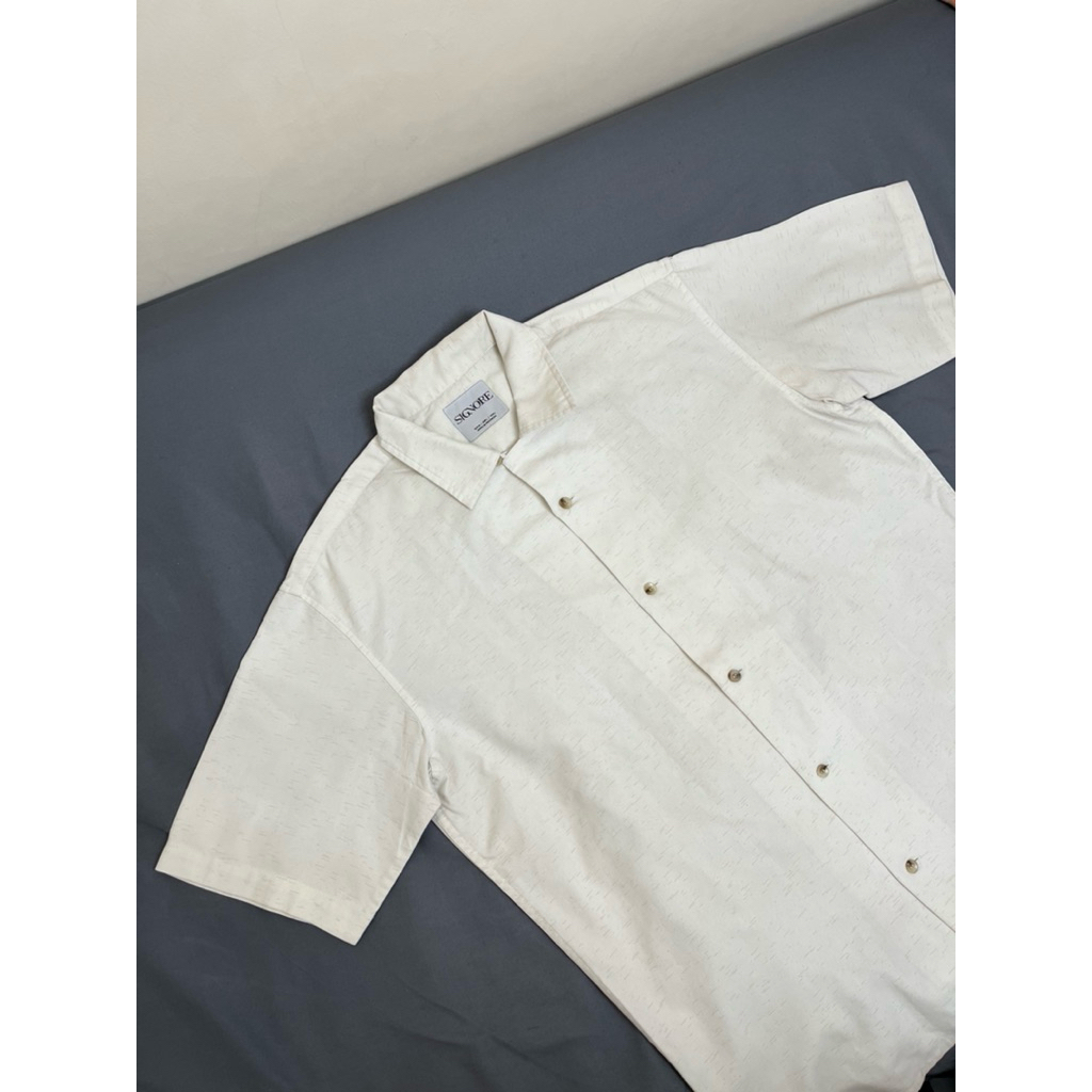 Signore Hawai Shirt Pria Putih