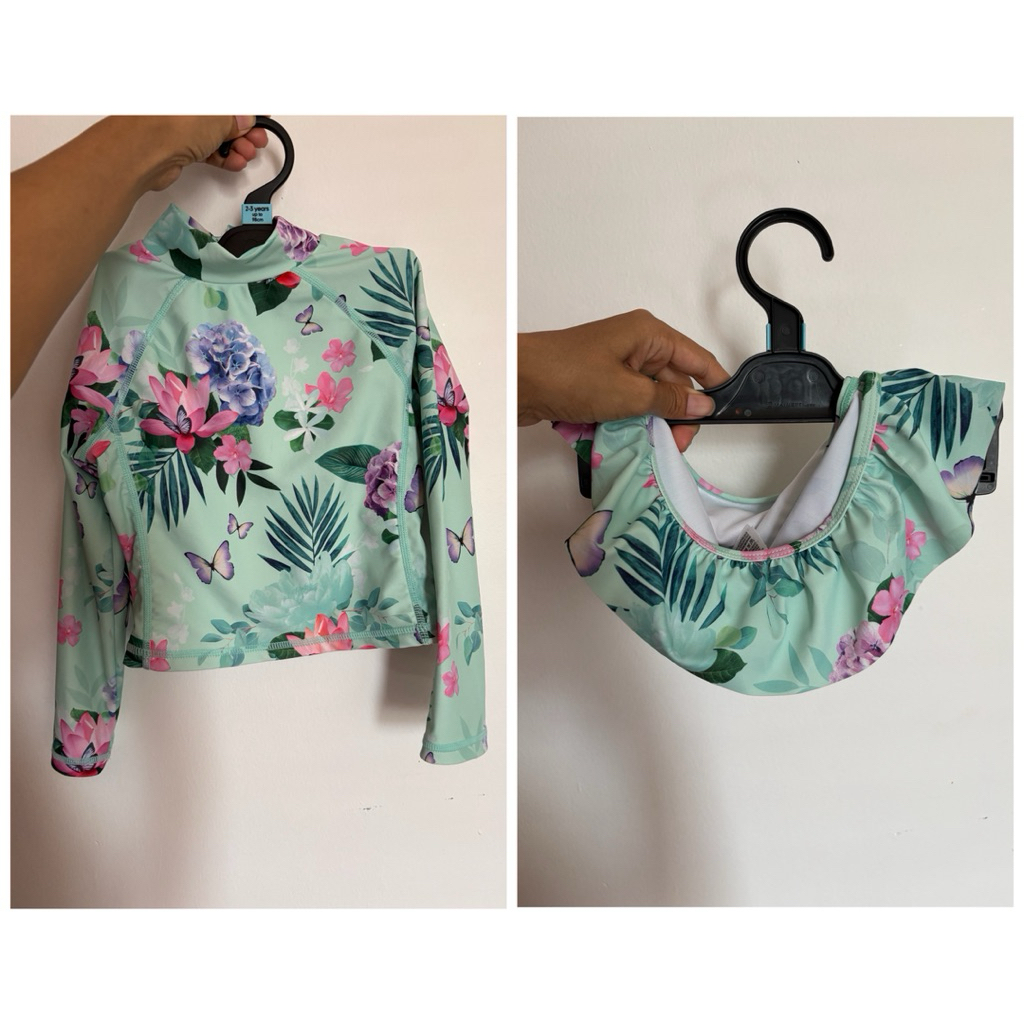 MOTHERCARE Floral sunsafe swim set baju renang anak perempuan LIKE NEW original preloved bekas secon