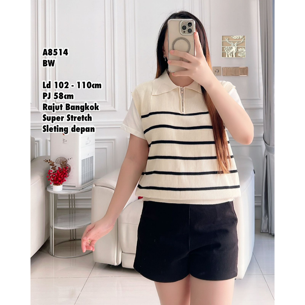 QUINNY-ATASAN RAJUT WANITA-BLUS RAJUT IMPORT-BLUS KEKINIAN-BLOUSE BANGKOK-ATASAN WANITA BANGKOK