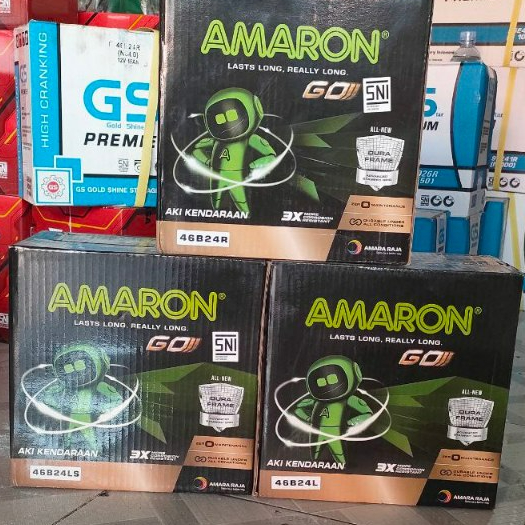 AMARON Go Aki Kering Mobil NS60/NS60L/NS60LS (46B24R/46B24L/46B24LS) 45 AH
