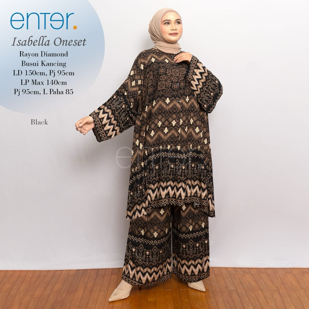 ISABELLA SET ENTER / ISABELLA ONESET ENTER SET SETELAN CELANA OVERSIZE SUPER JUMBO BB 100KG SETCEL B