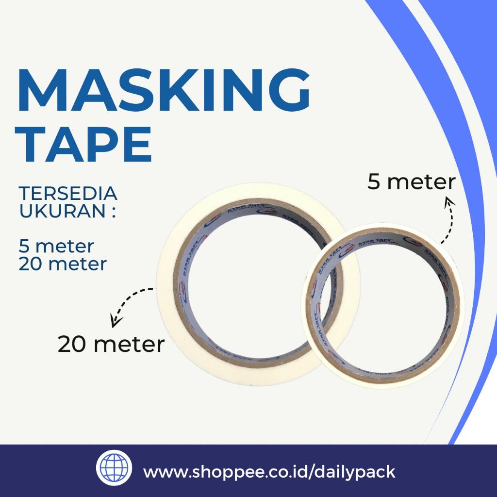 

Masking Tape Putih/Isolasi Kertas/ Lakban Label