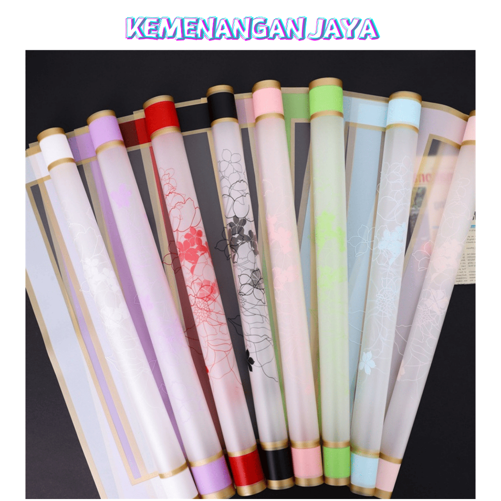 

Isi 20 LEMBAR Kertas Bunga List Gold Cellophane Flower Wrapping Paper Untuk Buket Bucket Bunga KB087