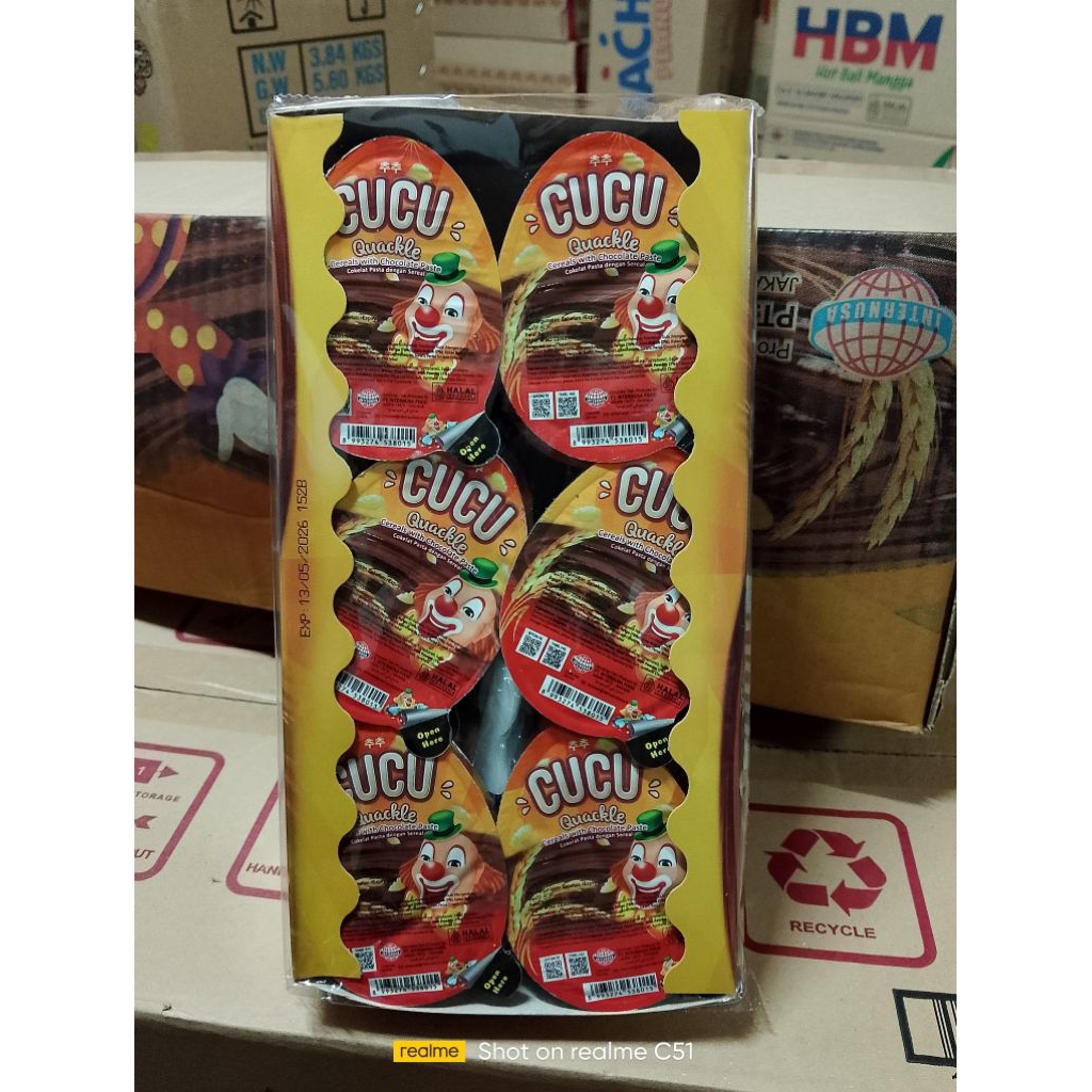 

Cucu Quackle coklat colek / coklat badut