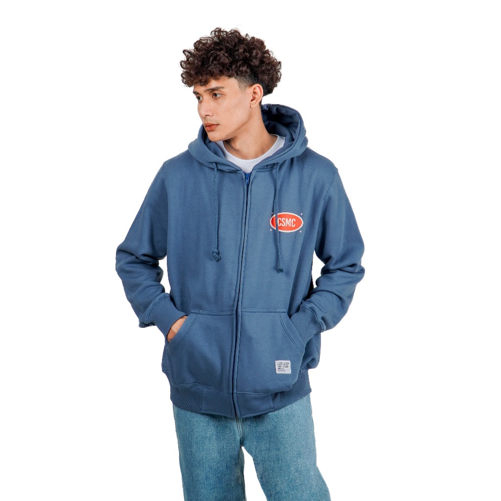 Cosmic Sweater Zipper Hoodie VORTRAG BLUE