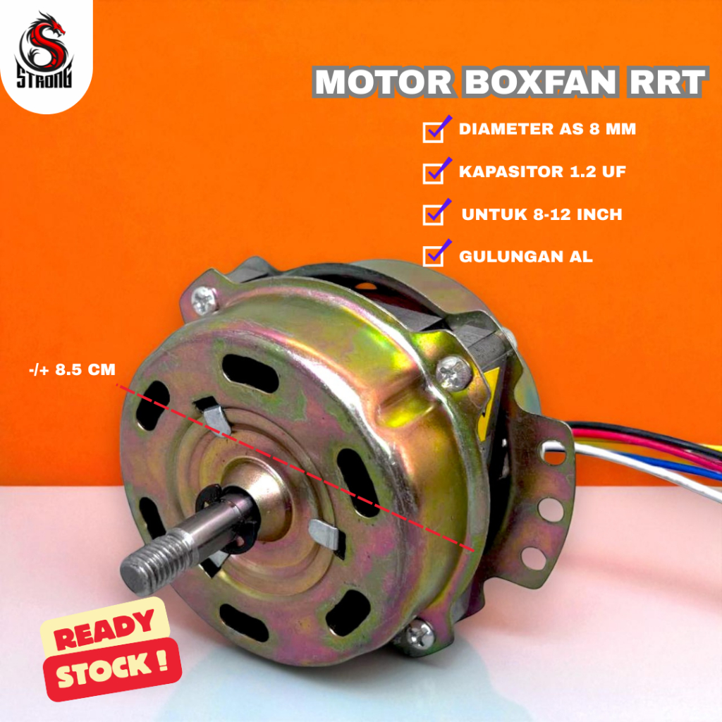 STRONG Dinamo Mesin Motor Kipas Angin Kotak Duduk Boxfan Universal/RRT 8-12 INCH