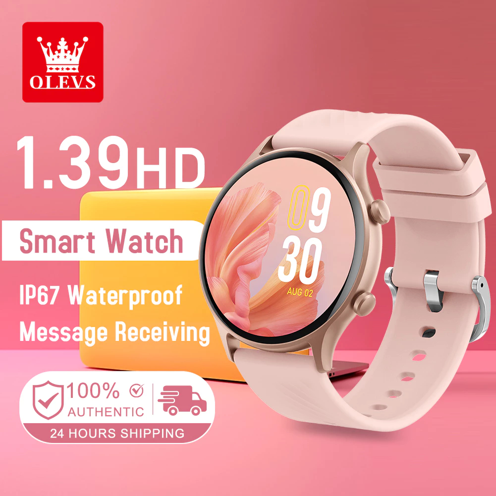 OLEVS Jam Tangan Smartwatch Wanita Pria Original Anti Air Smartwatch Multifungsi Watch