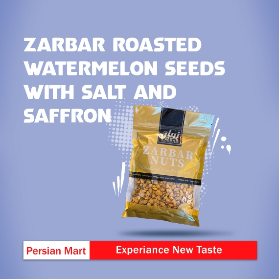 

Zarbar Roasted Watermelon Seeds with Salt and Saffron – Roasted Watermelon Seeds with Salt and Saffron
