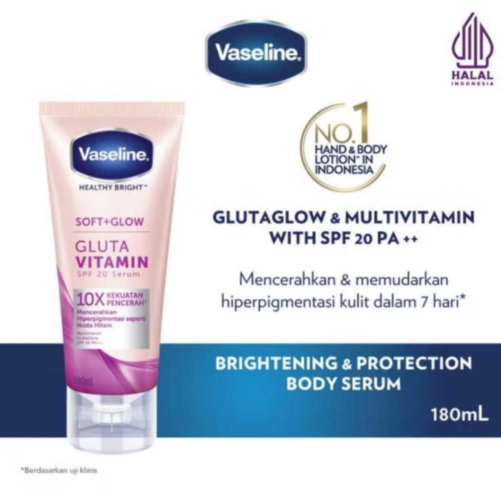 Vaseline Healthy Bright Soft+Glow Body Serum / Vaseline Body Serum - 180mL