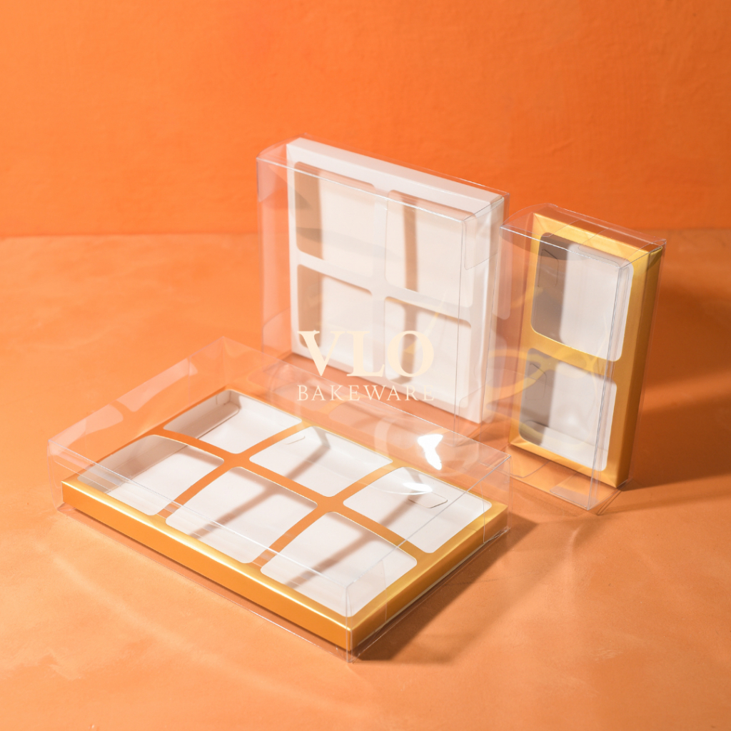 

[1 SET ISI 10 PCS] Kotak kue bulan mika sekat 2 4 6 | kotak kue mooncake premium