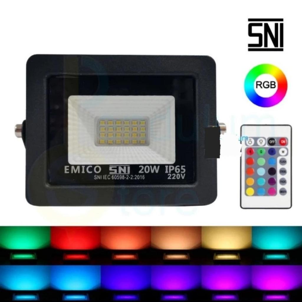 Lampu LED Sorot 20 Watt RGB IP65 Outdoor