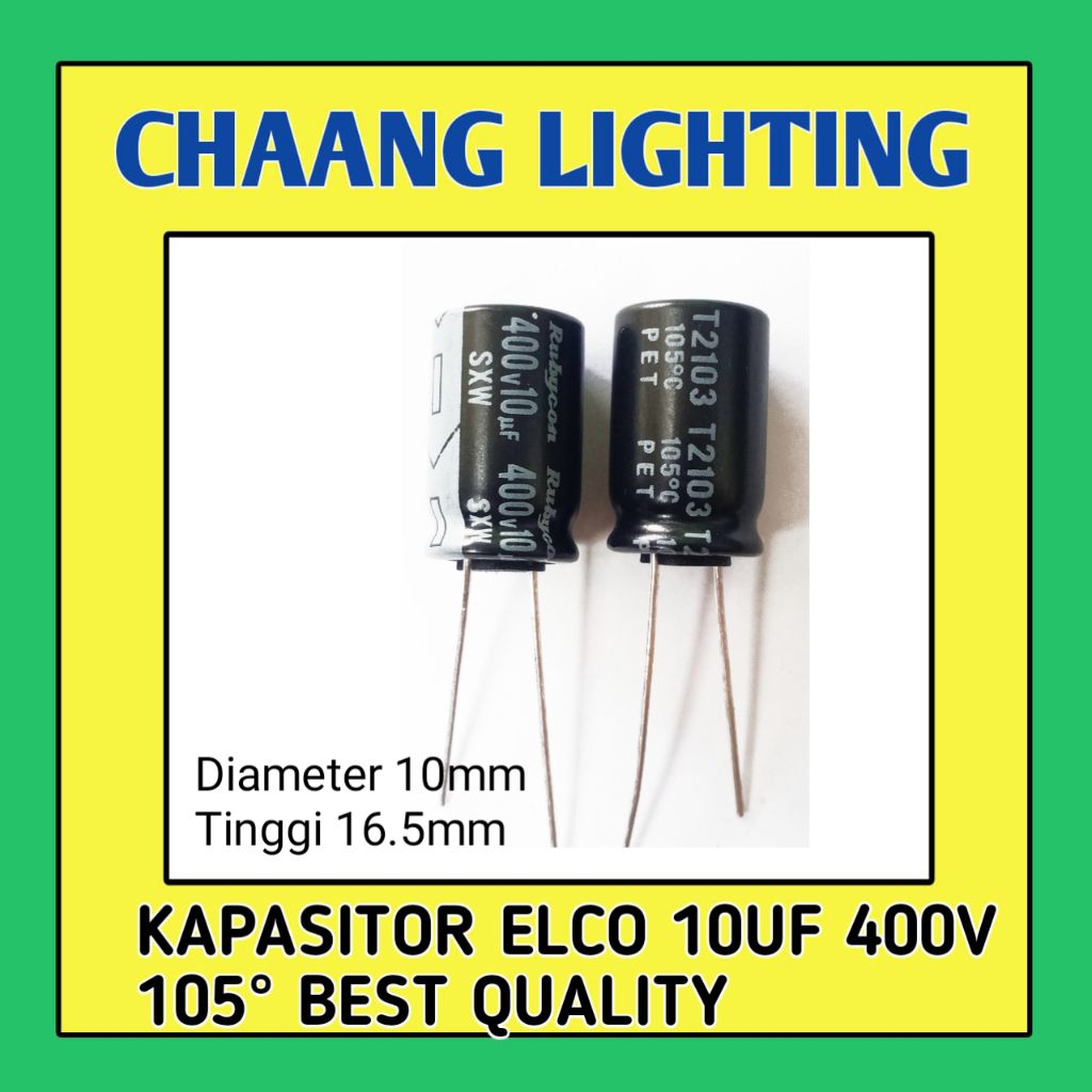 10UF 400V 105° KAPASITOR ELCO 10UF 400V 105°