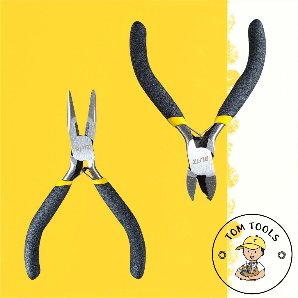 Tang Mini Gagang Karet Lancip Potong BLITZ 4.5inch Original