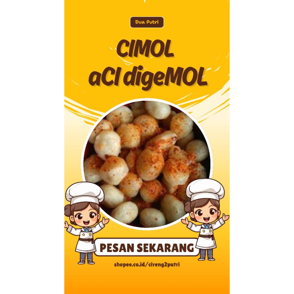 

Cimol ( aCI digeMOL) original isi 10, 15 & 20 free bumbu tabur
