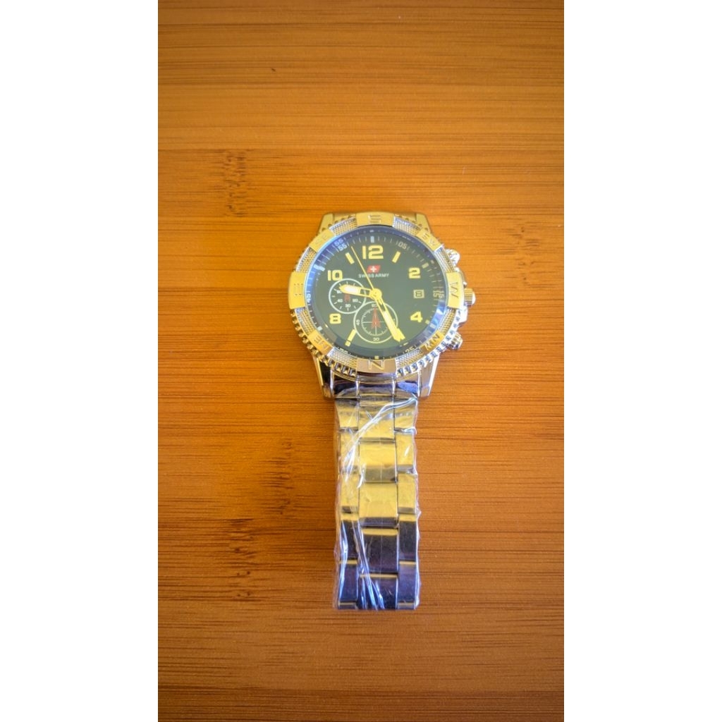 Jam Tangan Pria Keren Tali Stainless Sporty Elegan"