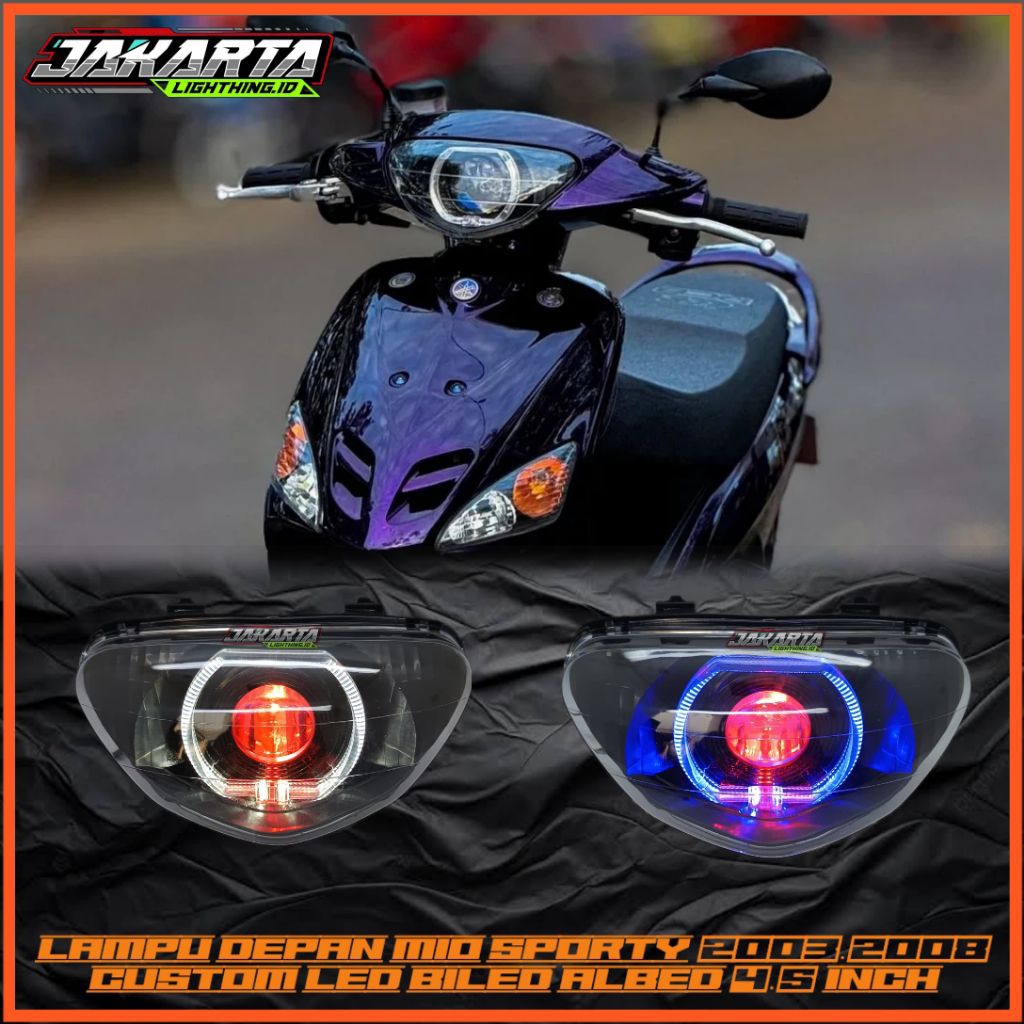 Lampu Depan Biled Mio Sporty Mio Old 2003-2007 Mio Lawas Custom Ala Biled Fullset