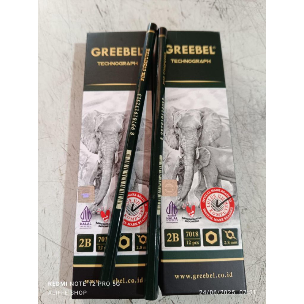 

pensil greebel 2b isi 12pcs