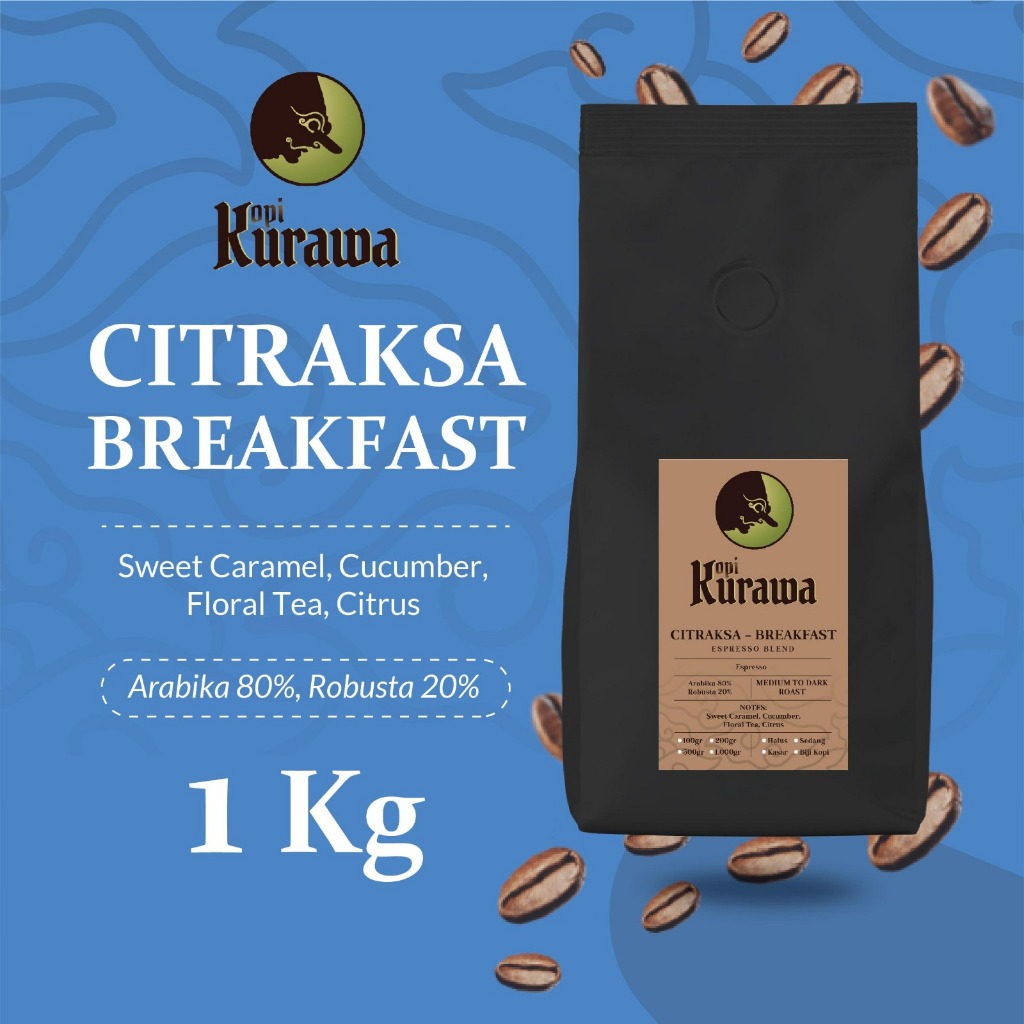 

Kopi Espresso House Blend Breakfast Coffee Roast Beans Biji Bubuk 1 Kg
