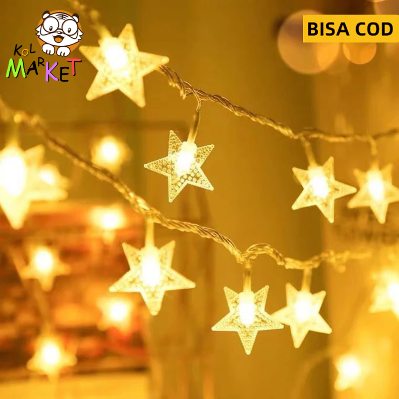 3 Meter Strip Lampu LED Warna Warni Bertenaga Tombol Baterai