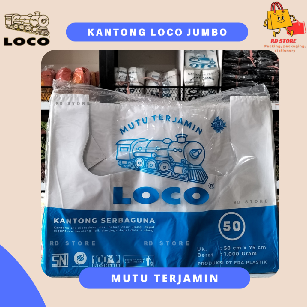 LOCO KANTONG KRESEK PUTIH JUMBO KANTONG PLASTIK PUTIH BESAR KANTONG LOCO PUTIH 50 KANTONG PUTIH LOCO