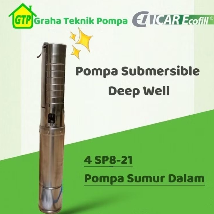 Pompa Icar Ecofill 4SP 8-21 Pompa Submersible Deep Well