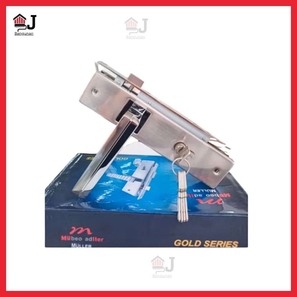 Selot Handle Pintu Besar Muller Set Stainless SN/CP 978309 Muller - AJB