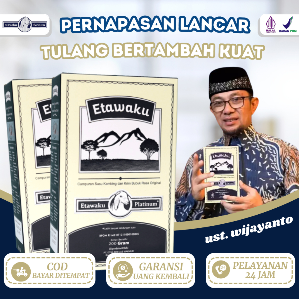 

Etawaku Platinum 100% Original 2 Box - Susu Etawa Untuk Paru Paru dan Sesak Nafas