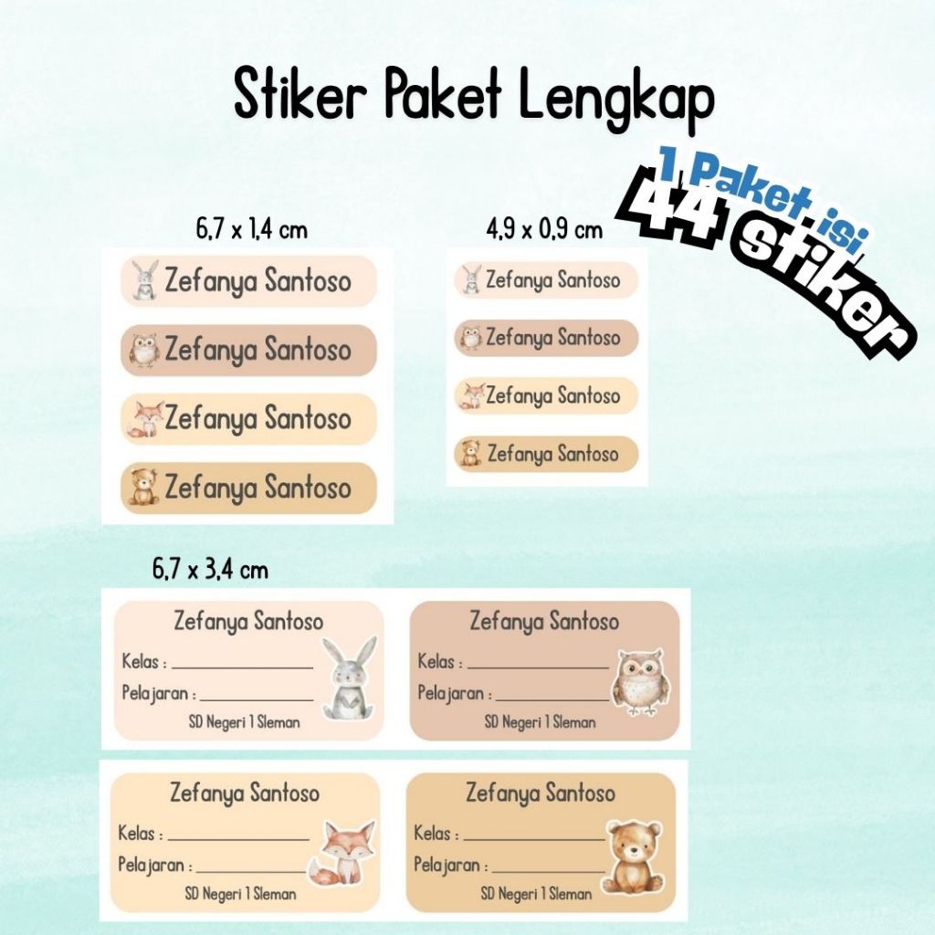 

Stiker Paket Lengkap