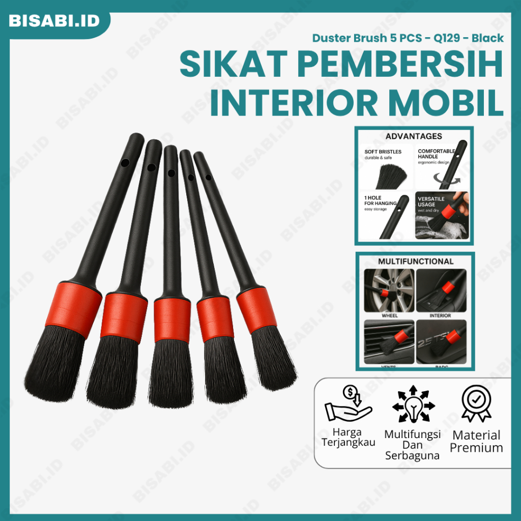 Kuas Detailing - DETAILING BRUSH N2 - nanoTECH PROTECTION - Sikat Detailing - Kuas Pembersih Mesin -