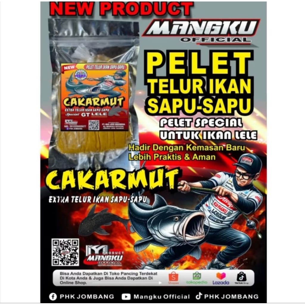 UMPAN PELET TELUR IKAN SAPU SAPU / CAKARMUT  BY MANGKU