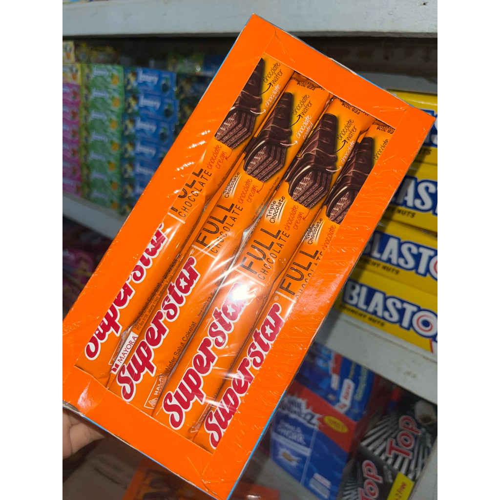 

Superstar Triple chocolate EXTRA 1PCS PROMO 20+1PCS UNTUNG RP 3.000 ISI 21PCS PER KOTAK