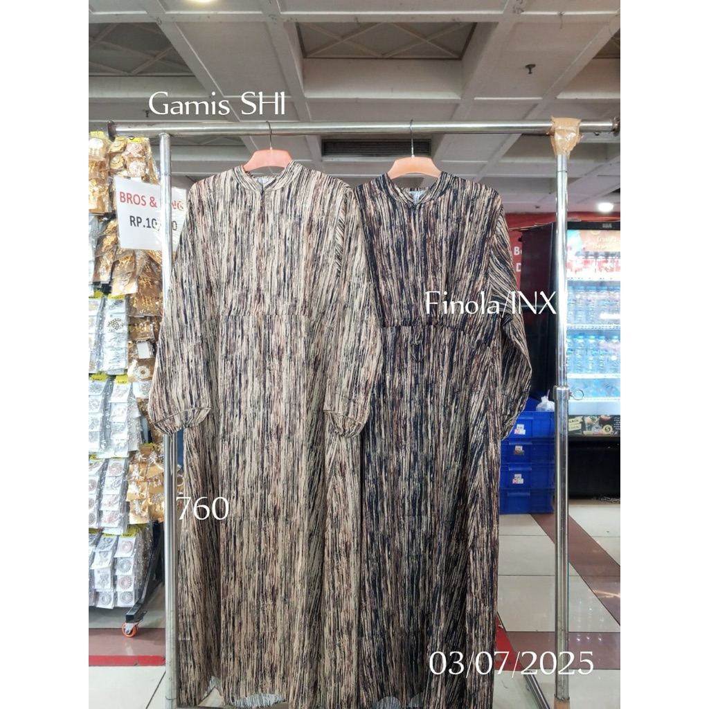 Gamis motif bahan rayon premium