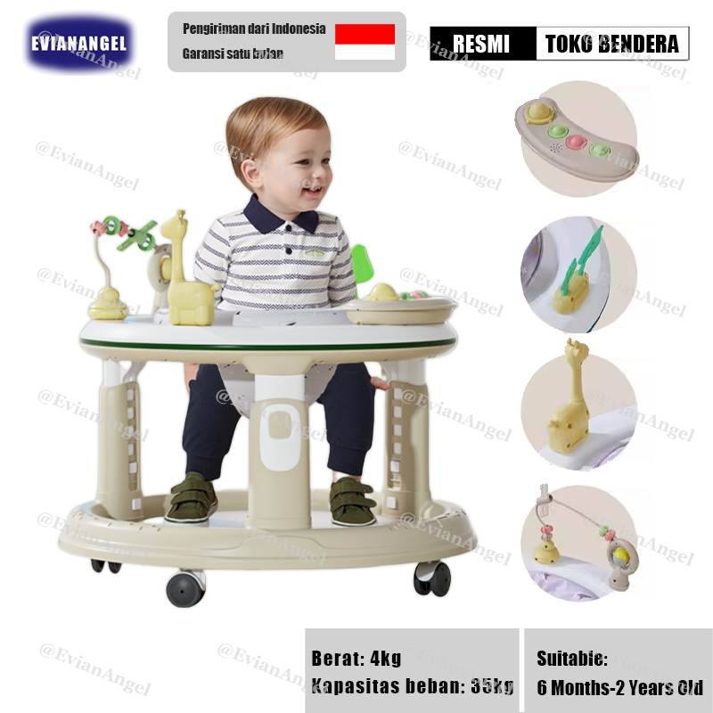 EVIANANGEL Baby Walker / Lipat Musik Walker Bayi Baby Walker Family Kereta Dorong Bayi Bisa Lipat Ad